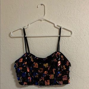 Two piece, sequin party set.